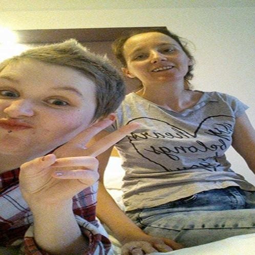 in a selfie there was a strange shape showing behind the person