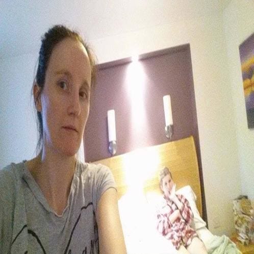 in a selfie there was a strange shape showing behind the person