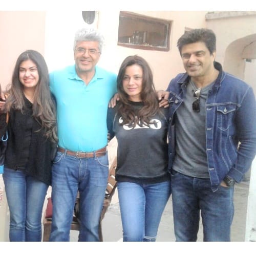 actor sameer soni with wife neelam at in laws home nadaun Himachal pradesh