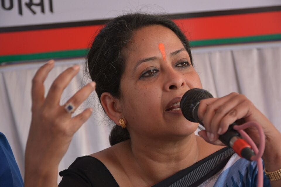 sarmistha mukharji says that women harrasment in bjp government state