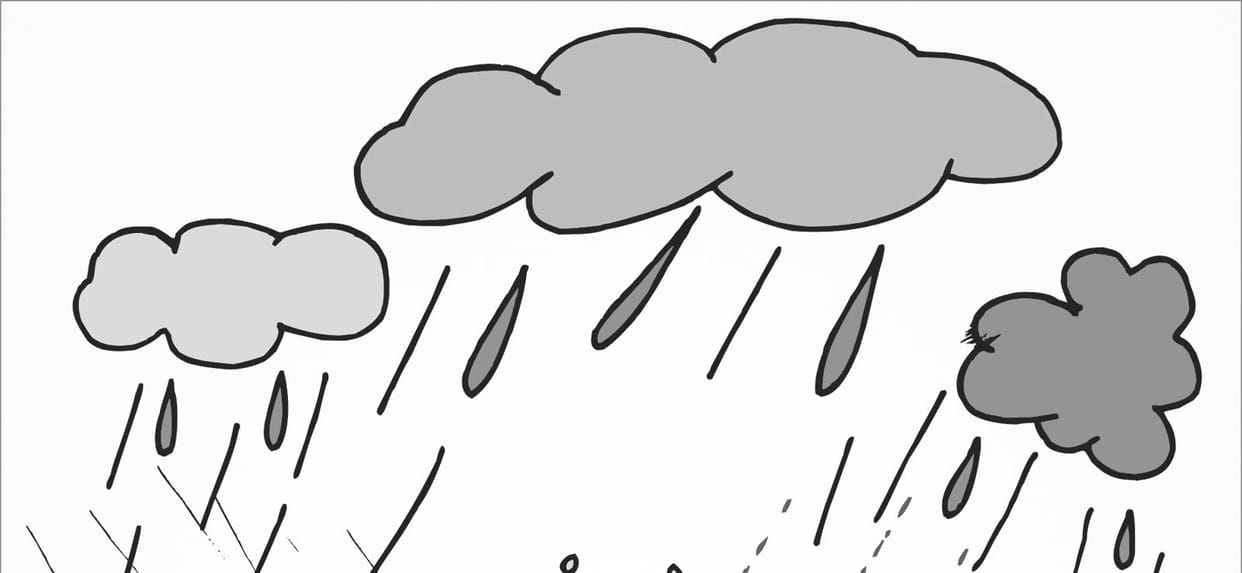 The temperature dropped to drizzle
