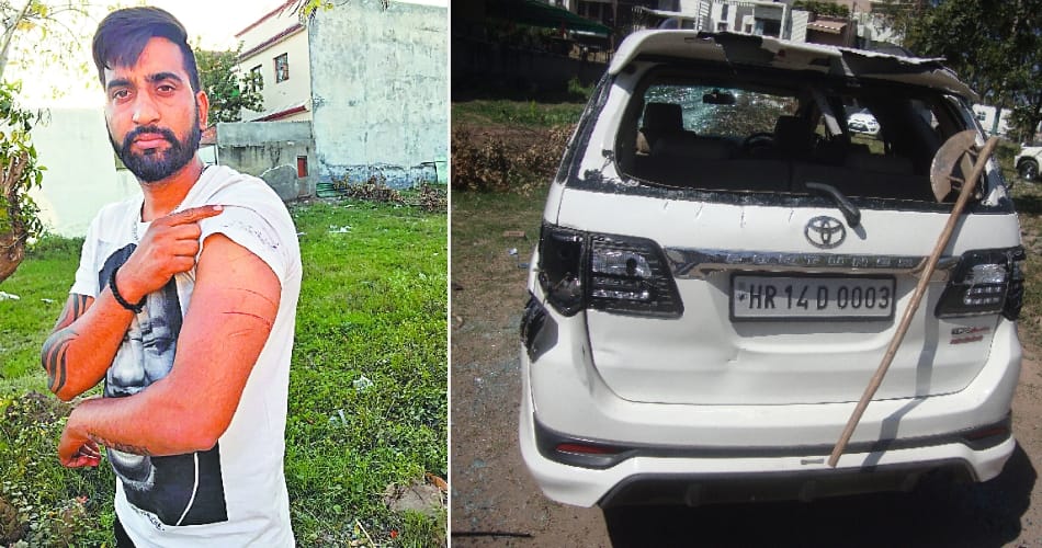 Firing and attack on senior congress leader, panchkula news