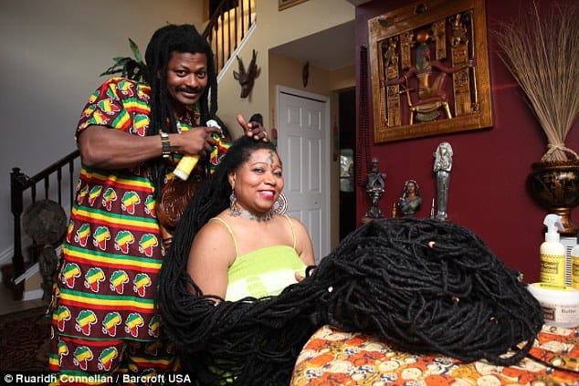 World's Longest hair women Aasha mandela,