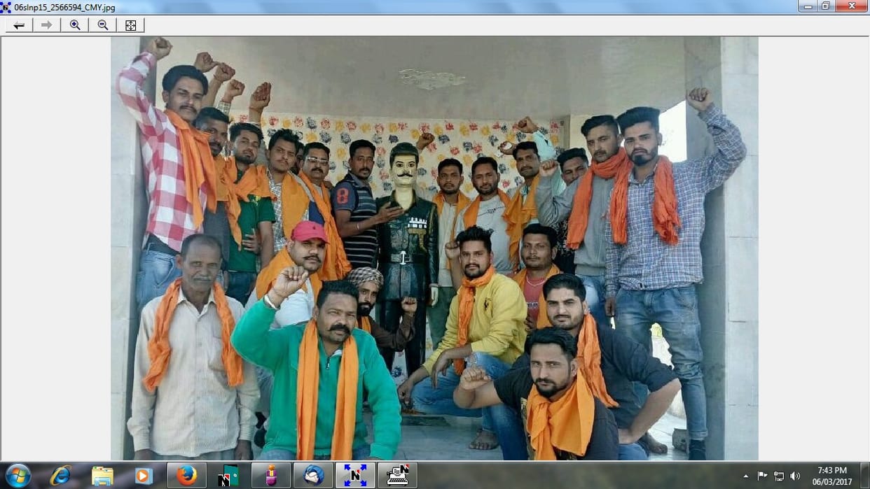 shivsena aggitation aganist distructed a statute