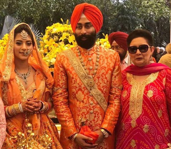 punjab congress state president captain amrinder singh grand son weds with mriganka, royal reception