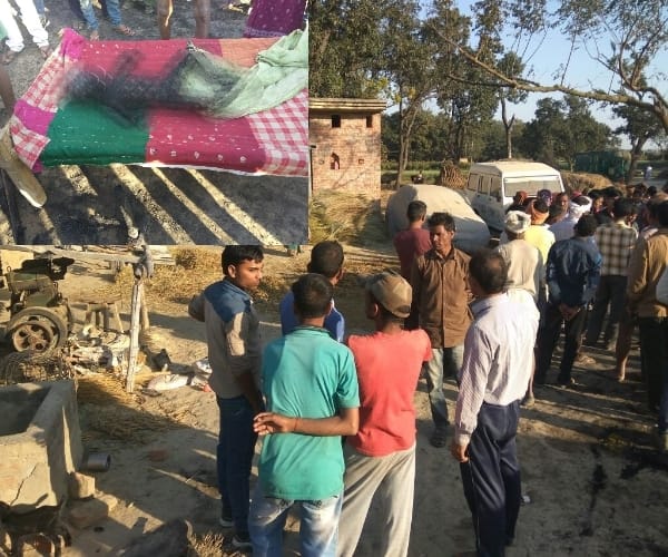 fire in a village in sultanpur.