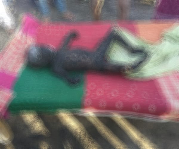 fire in a village in sultanpur.