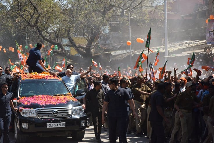 see the photos  pm modi visit varanasi third day for election campaign