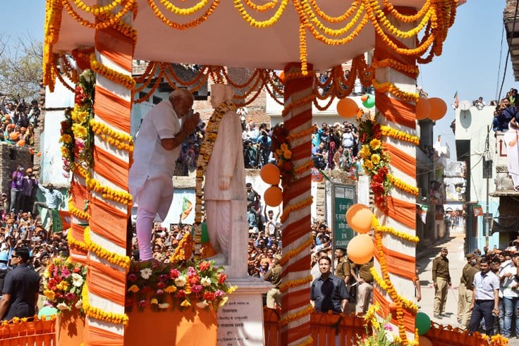 see the photos  pm modi visit varanasi third day for election campaign
