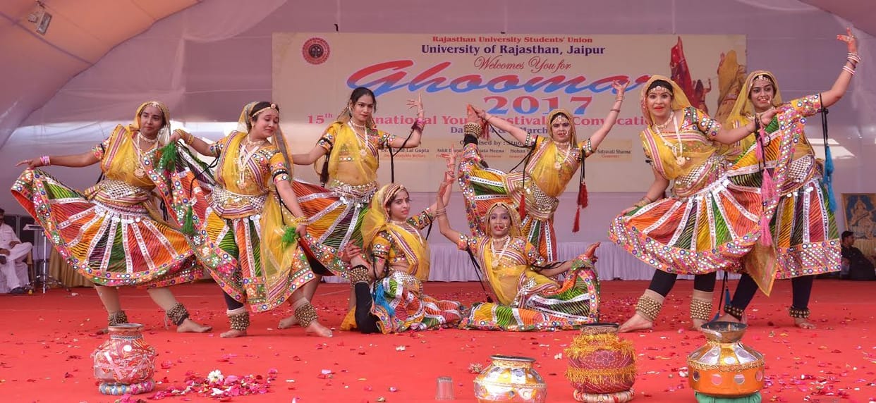 third day of ghoomer in rajasthan university