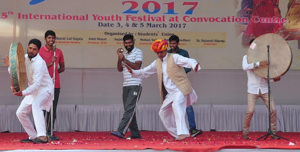 third day of ghoomer in rajasthan university