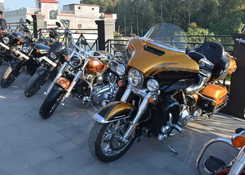 harley devidson rally on dehradun roads