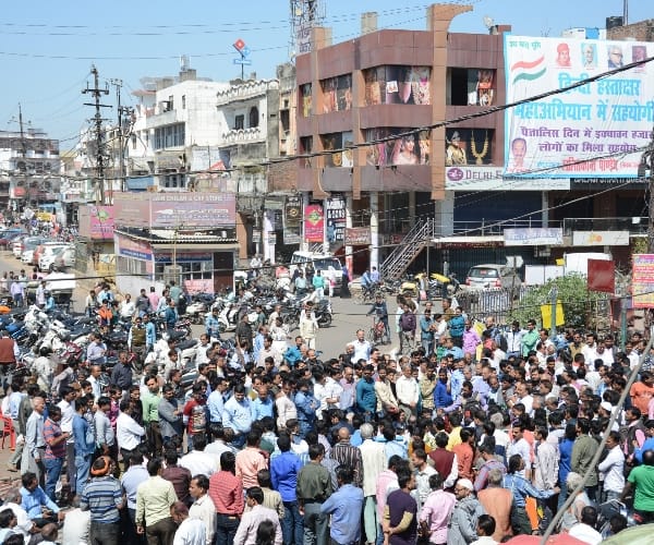 jwellers protest in Lucknow.