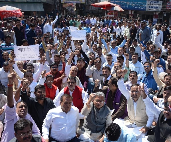 jwellers protest in Lucknow.