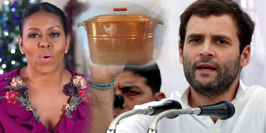 rahul says i want Brass boiler in michelle obama kitchen