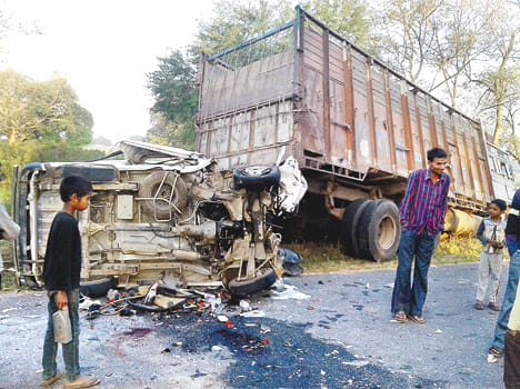  truck collision, two killed