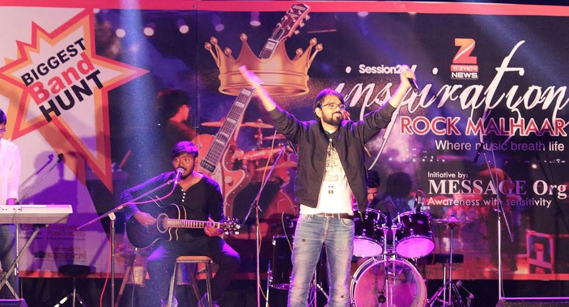 Steamed presentation of rock bands in gyan vihar university