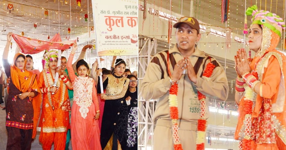 unique marriage at bathinda, bride came to take barat, tied sehra and mehandi on groom hand