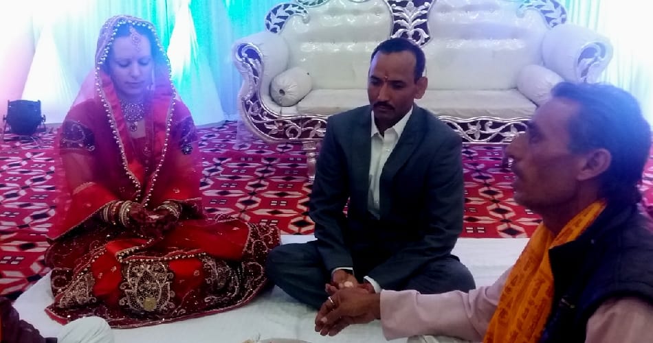 unique wedding of swedish girl with haryana boy dharam parkash, amazing love story