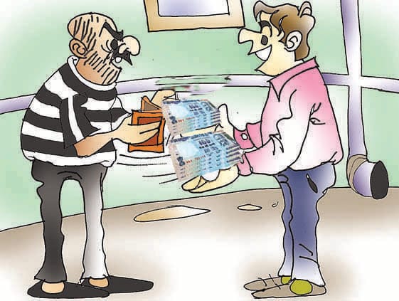 While mobster crime, with goods bought Sarraf gave