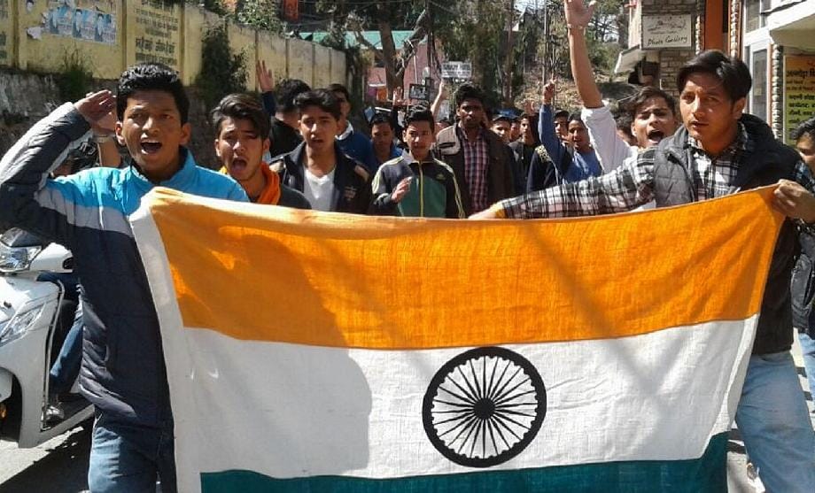 ABVP city tricolor Yatra