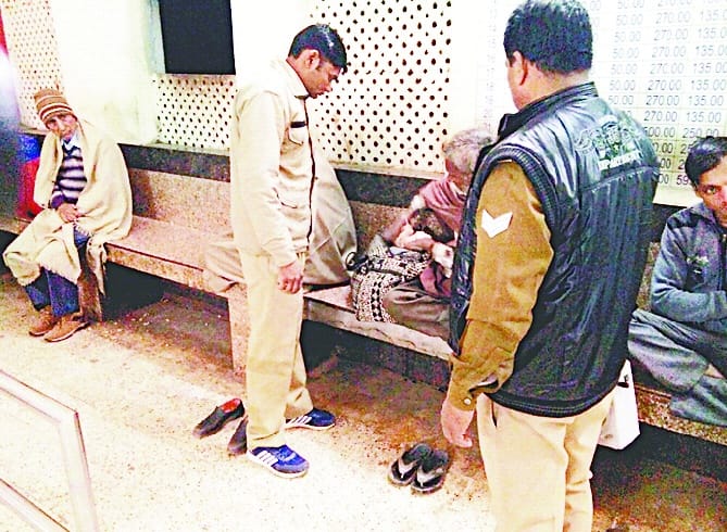Travelers from firing in public express