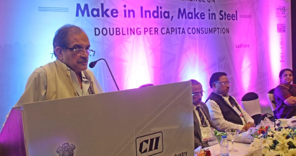 Birendra Singh, speaking at the Regional Conference of Central Steel Ministry