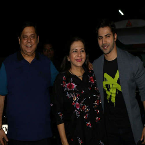 Varun Dhawan And Alia Bhatt Spotted With Family At Badrinath Ki Dulhania Film Screening