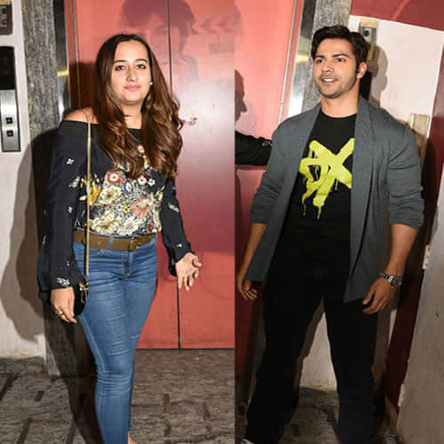 Varun Dhawan And Alia Bhatt Spotted With Family At Badrinath Ki Dulhania Film Screening