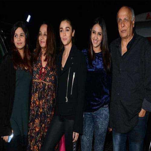 Varun Dhawan And Alia Bhatt Spotted With Family At Badrinath Ki Dulhania Film Screening