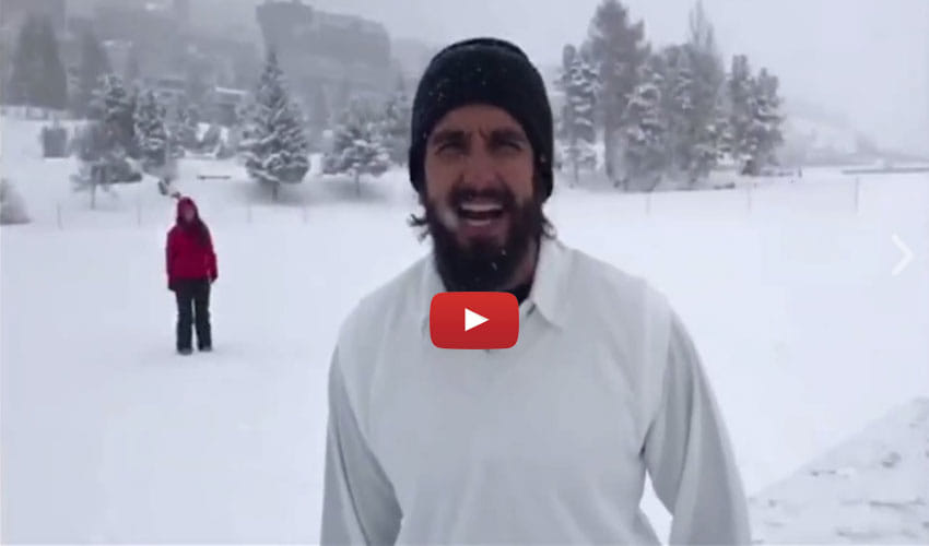 Ranveer Singh Plays Cricket On Snow Clad Mountains In Switzerland