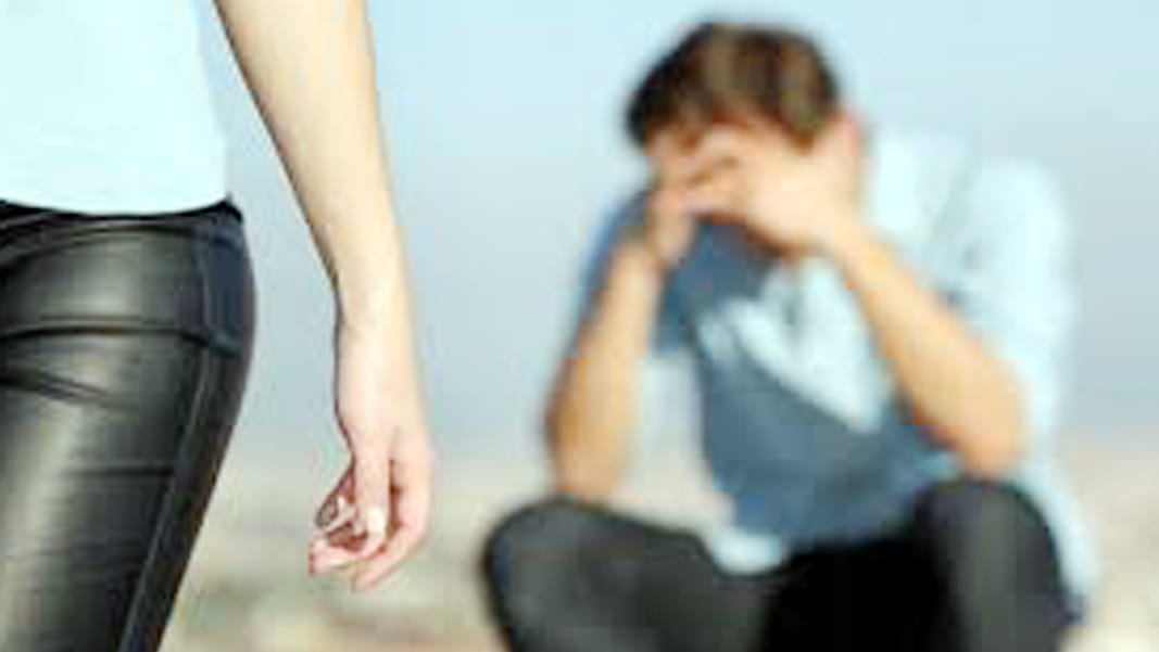 husband disturb with his wife