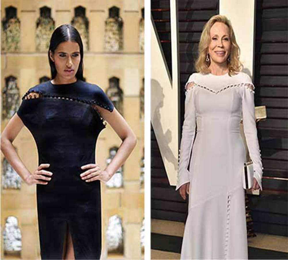 oscar outfit for faye dunaway copied from shivan and narresh