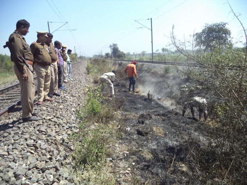 Fire took hold trains
