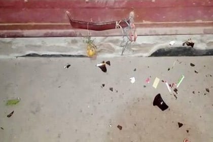 firing in liquor shop, 35 thousent looted