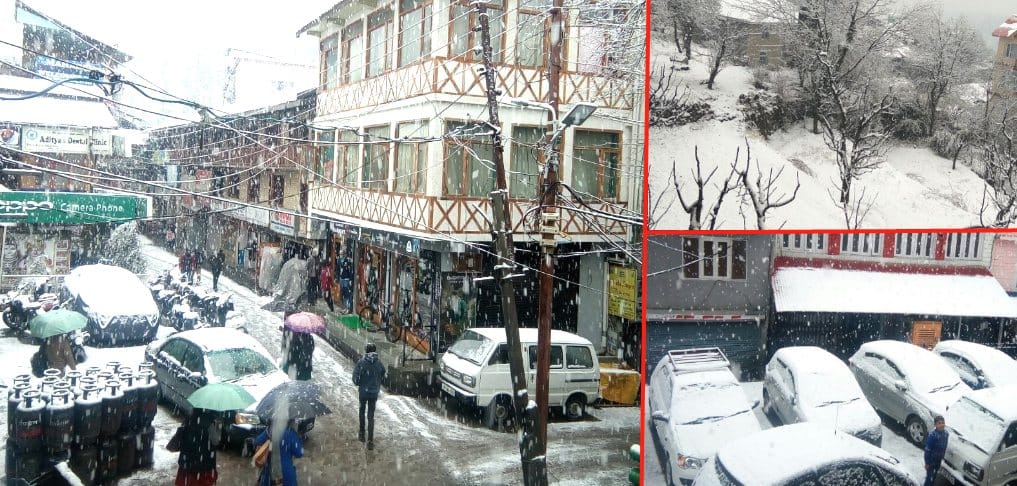 Fresh Snowfall in himachal, Forecast of Hailstorm.
