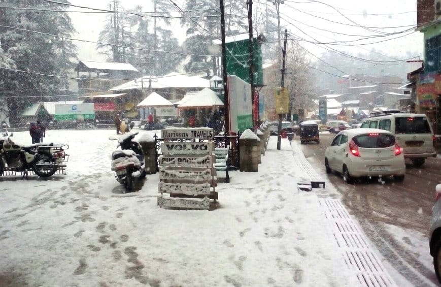 Fresh Snowfall in himachal, Forecast of Hailstorm.