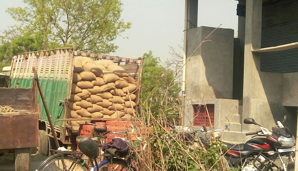 paddy loded truck caught