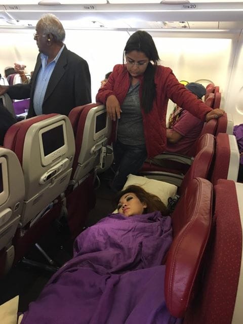 Indian Doctor save flight attendant life in air
