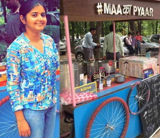 international women's day, MBA passed girl radhika arora owner of food cart 'Maa Ka Pyaar' on road