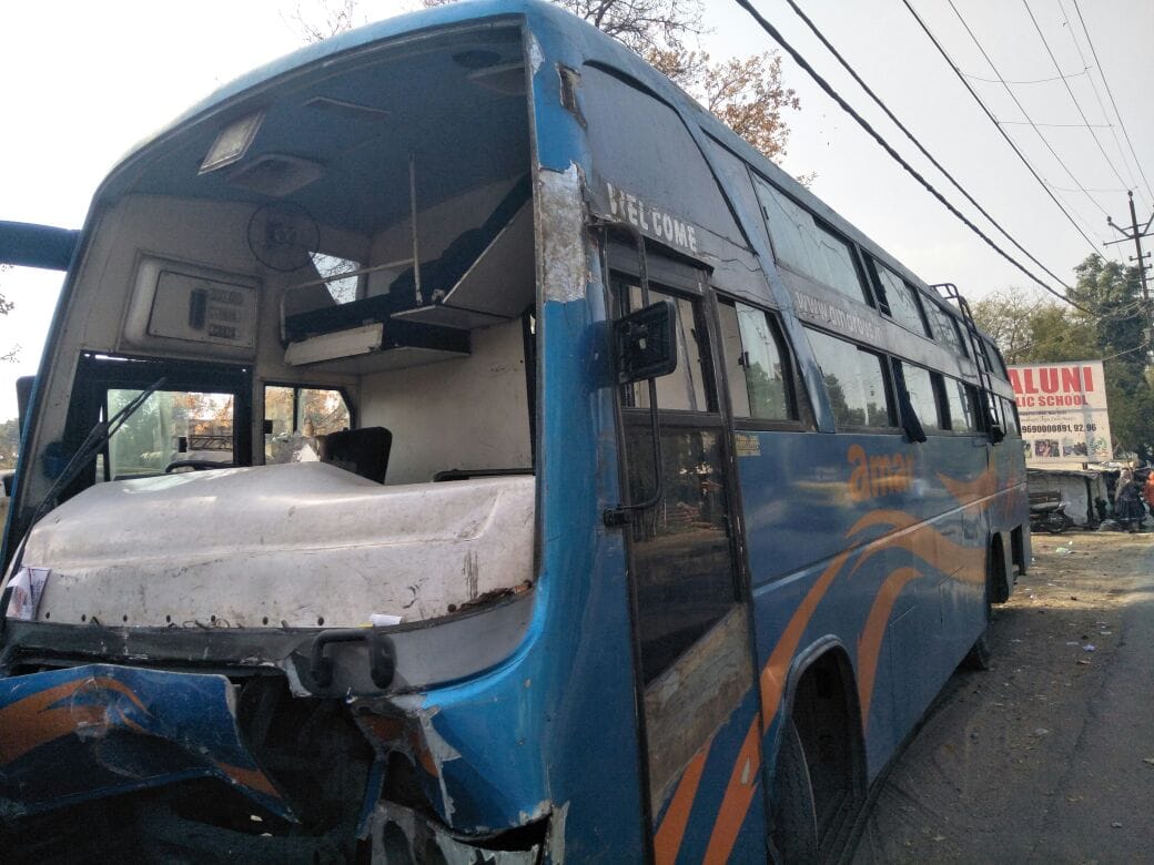 Nine passengers injured after bus reversed