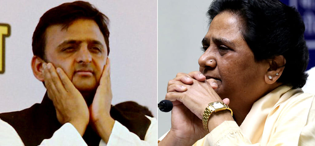  BSP may join hands with SP to form govt in uttar pradesh.