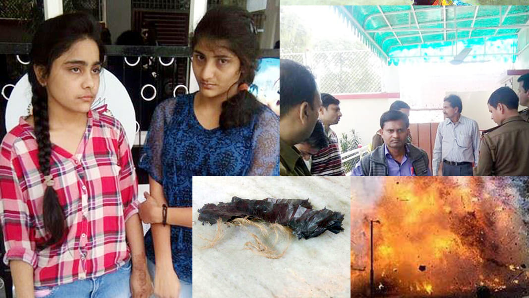 bomb blast outside of two school in kanpur