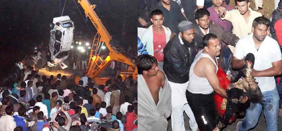 car accident in ghaziabad family drawn in gang nahar