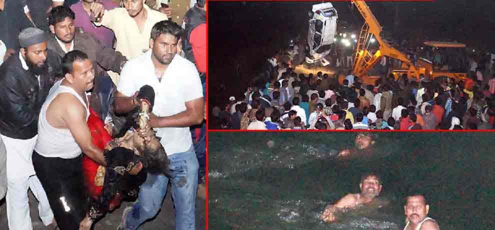 car accident in ghaziabad family drawn in gang nahar