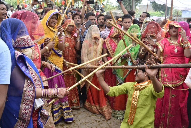 chhadimar huranga in gokul mathura
