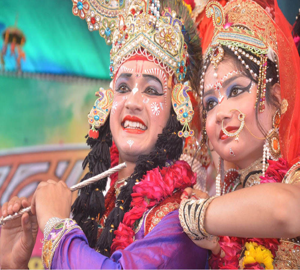 holi celebration lord sri krishna birth place