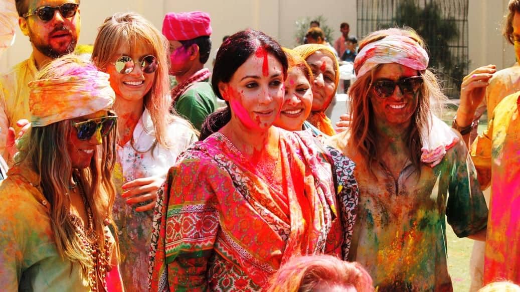 holi celebration in city palace jaipur