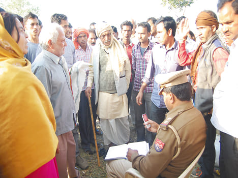 Killing old man for grabbing land