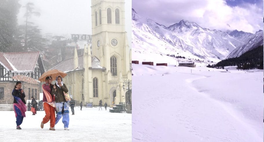 Snowfall Continues in Himachal, Hailstorm at Shimla.